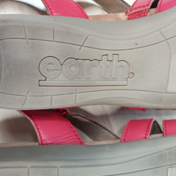 Earth Origins Berri Red Fisherman Strappy Slip-on Sandals Women US 9.5 - Picture 11 of 15